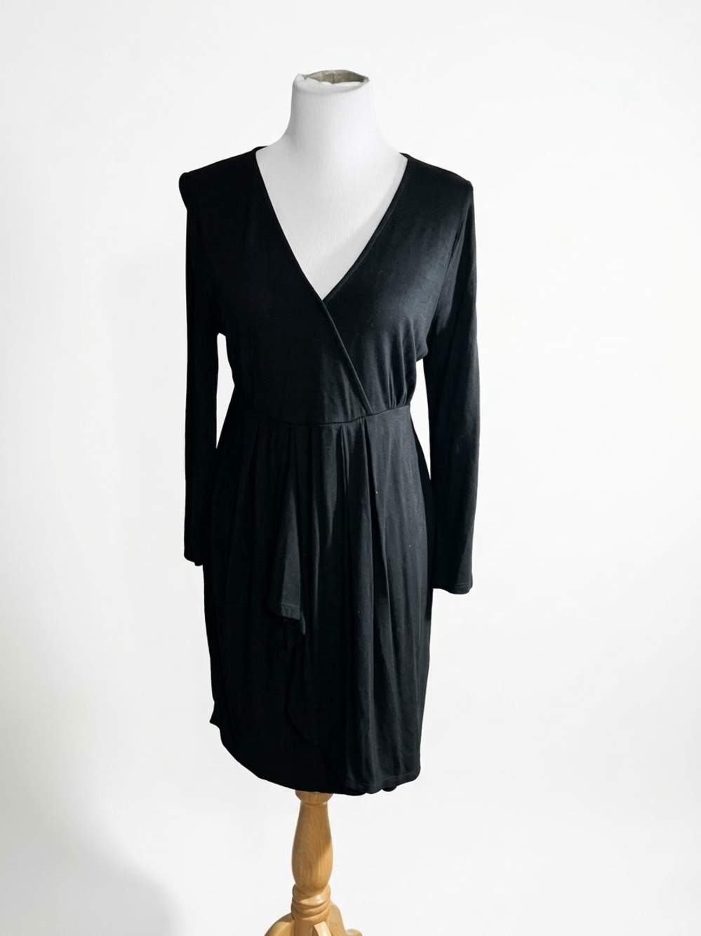 Classic Black Wrap Dress - Timeless Women's Style